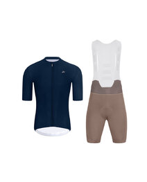 HOLOKOLO maillot corto y pantalón corto - AEROLITE - marrón/azul